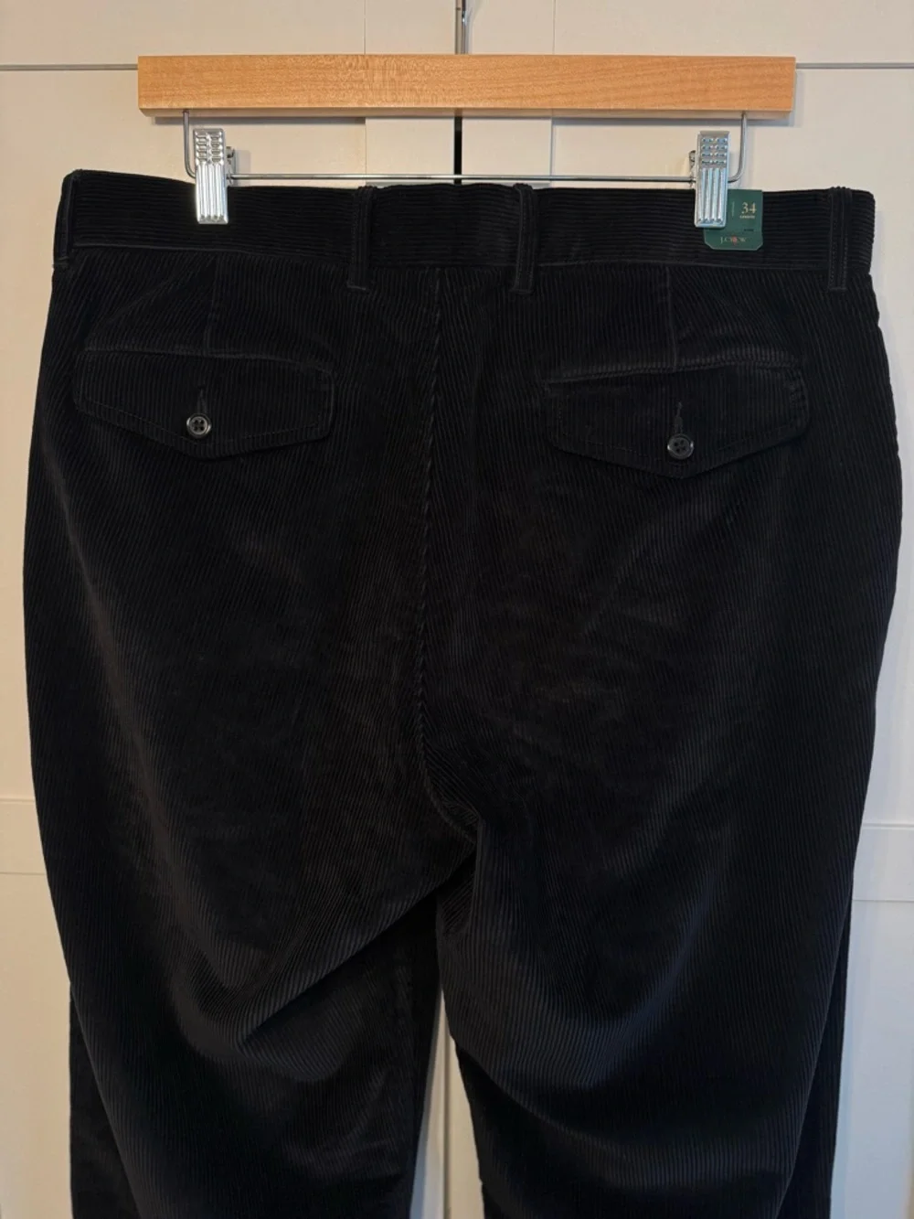 J.Crew Classic-Fit 10-Wale Corduroy Trouser in Black Size 34x34